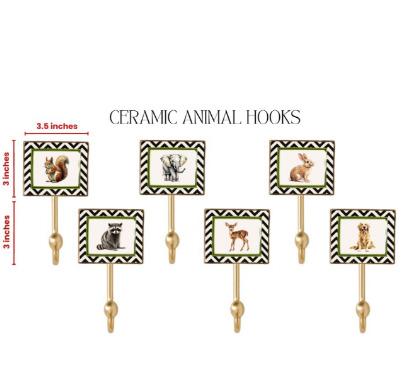 Ceramic Animal Hooks