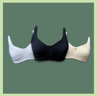 Full Coverage ''Cotton Cloud'' Mastectomy Bra Set of 3