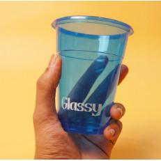 Glassy reusable party glasses (coloured)