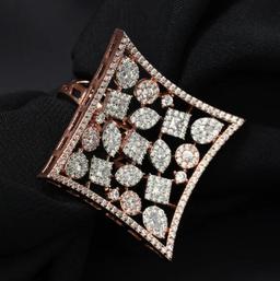 GEOMETRIC CZ RING IN ROSE GOLD