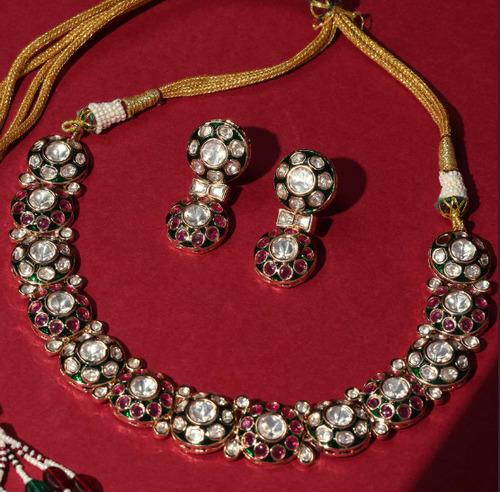 RAJWADA KUNDAN POLKI PHOOL SET