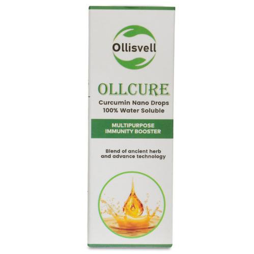 Ollcure curcumin (Turmeric) Nano Drops 100% Water Soluble - Multipurpose Immunity Booster