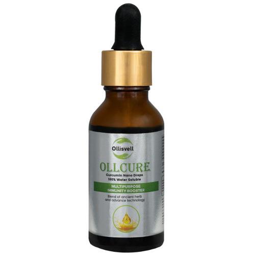 Ollcure curcumin (Turmeric) Nano Drops 100% Water Soluble - Multipurpose Immunity Booster	