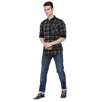 Elight Checks Olive Casual Shirt