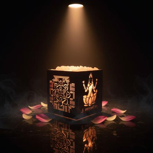 YOGMAAYA Signature Laxmi ji Yantra Salt Lamp
