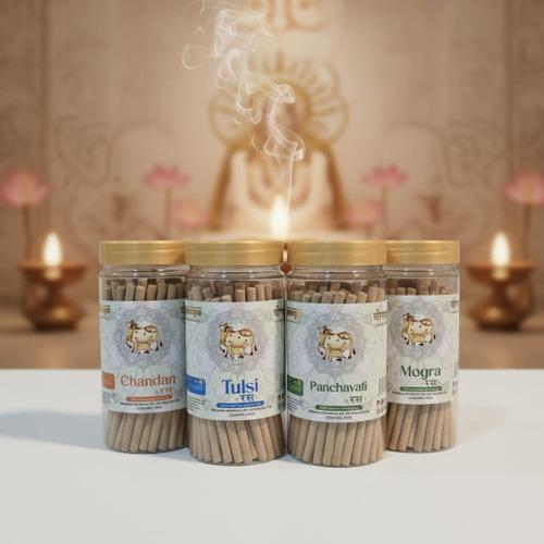 Tulsi, Chandan, Panchavati, Mogra Incense Bambooless Dhoop Sticks