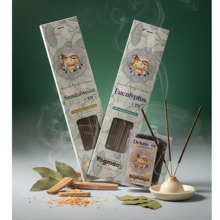 Sandalwood & Eucalyptus Incense Sticks with Deluxe Dhoop Batti