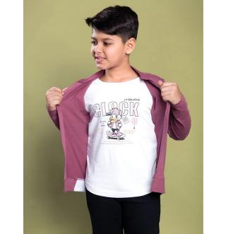 Romo Stylish Boys T-Shirt with Shrug Jacket