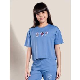 Crop Top Full Pant Set For Girls