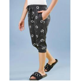 Girls Stylish Printed Cotton 3/4th Pants
