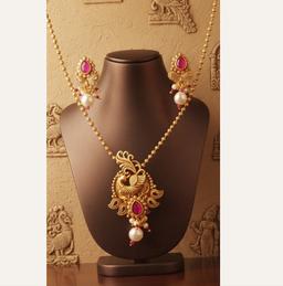 LAKSHMI TEMPLE NECKLACE SET