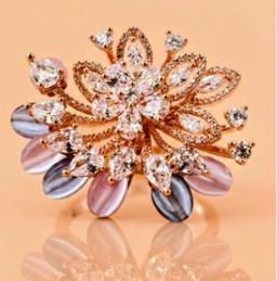 RATNA TARANG CZ BLOOM RING