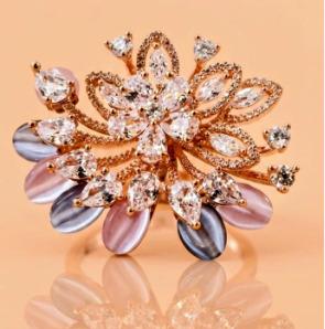 RATNA TARANG CZ BLOOM RING