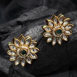 EMERALD HALO EARRINGS