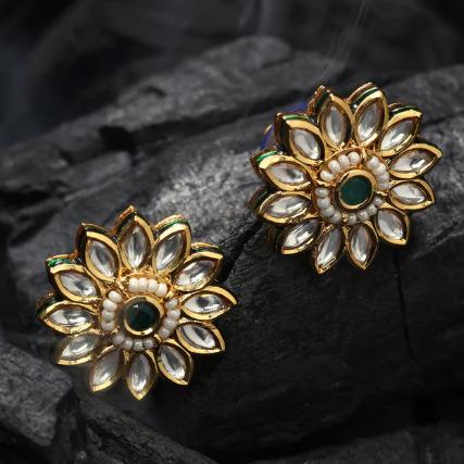 EMERALD HALO EARRINGS