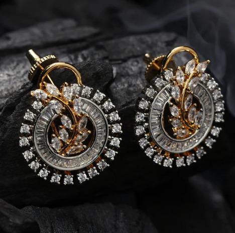 LUSTROUS VINE CZ EARRINGS