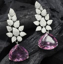 ROSE CASCADE CZ EARRINGS