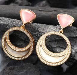 CELESTIAL ROSE CZ EARRINGS