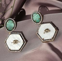 GAJRAJA-THE EMPRESS TUSK EARRINGS