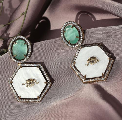 GAJRAJA-THE EMPRESS TUSK EARRINGS