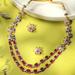 ZEHRA CASCADE KUNDAN CZ NECKLACE