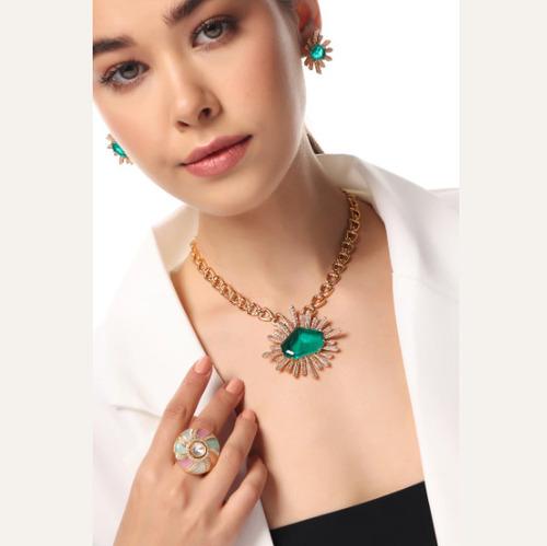 Radiant Green Gem Statement Set