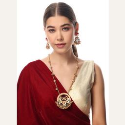 ANTIQUE GOLD POLISH NECKLACE SET