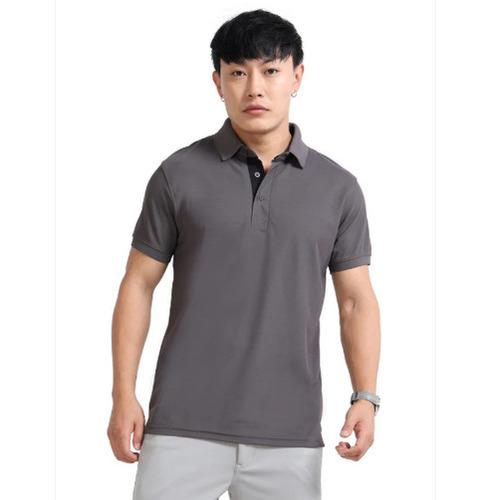 AeroPiq Polo Tshirts - Slate Grey / Charcoal