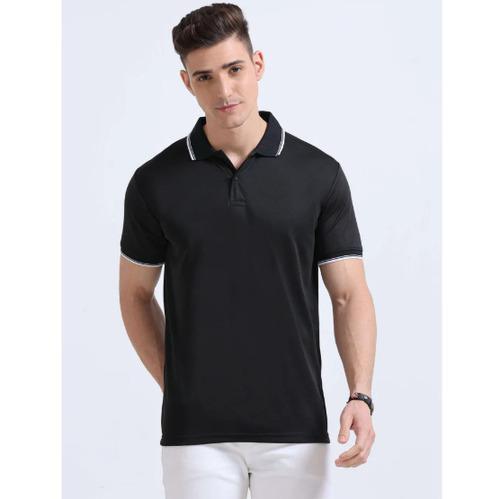 PrimoKnit Dotcell Polo - Black with White Tipping