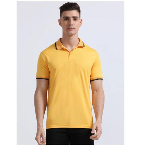 PrimoKnit Dotcell Polo - Gold Yellow with Black Tipping