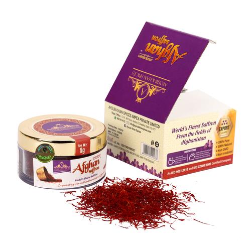 Premium Quality Certified A+ Grade Organically Grown Afghan Saffron Kesar (5g).