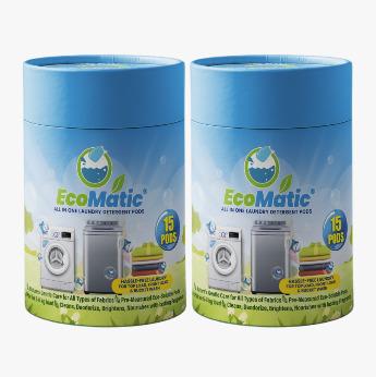 Ecomatic All in One Laundry Detergent PODS - 15 PODS