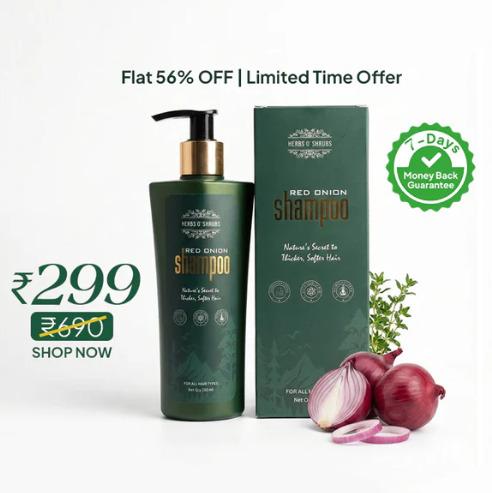 Onion Strength & Shine Shampoo - Advanced Hair Fall Control + Scalp Revitalizer