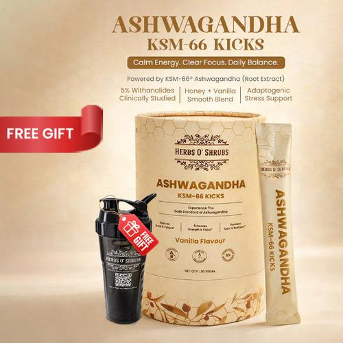 Ashwagandha KSM-66 + Free Shaker