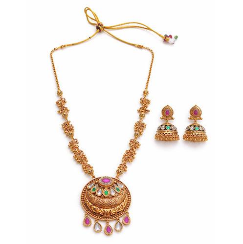 Traditional Rajwada high Quality Brass necklace with earrings