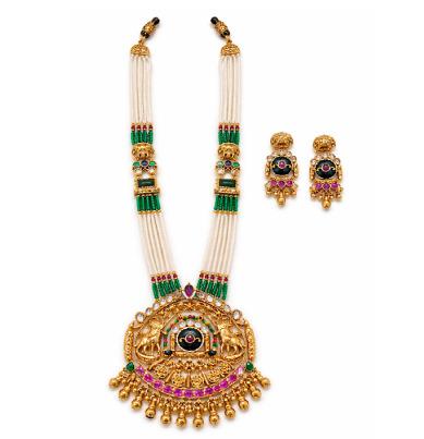 Traditional Rajwada high Quality Brass necklace with earrings