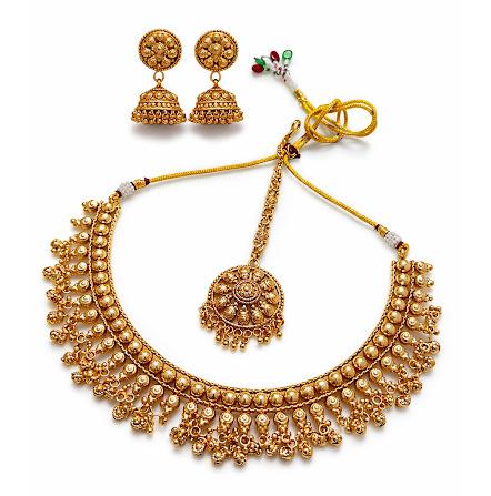 Traditional Rajwada high Quality Brass necklace with earrings