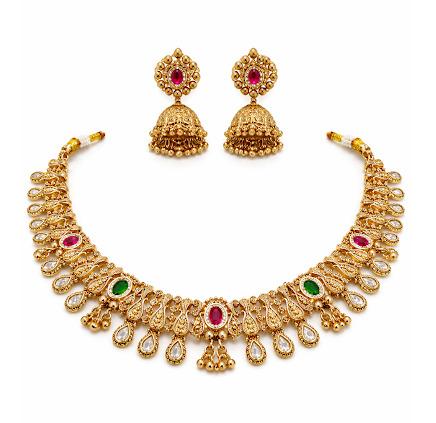 Traditional Rajwada high Quality Brass necklace with earrings