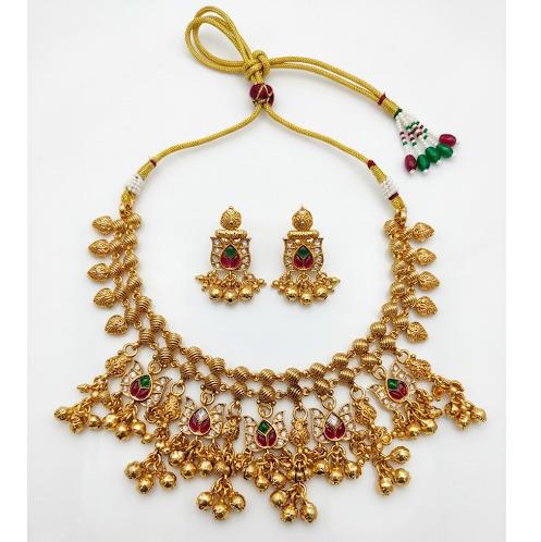 Traditional Rajwada high Quality Brass necklace with earrings