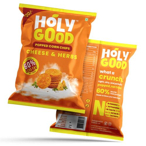 Popped Corn Chips - Cheese & Herbs