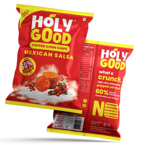 Popped Corn Chips  Mexican Salsa