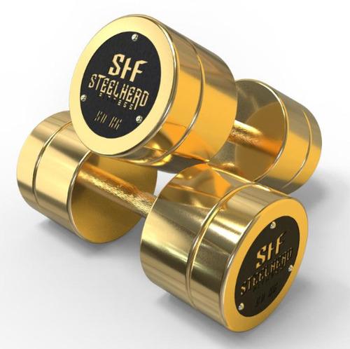 GOLD PLATED CUSTOM DUMBBELLS