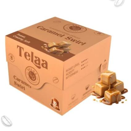 Caramel Swirl, 100% Arabica Aluminium Coffee Capsule - Intensity Level 4