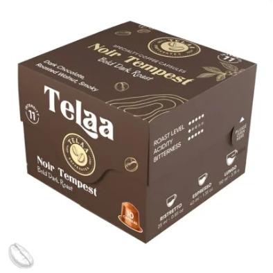 Noir Tempest Dark Roast Coffee Capsules By Telaa | Intensity 11