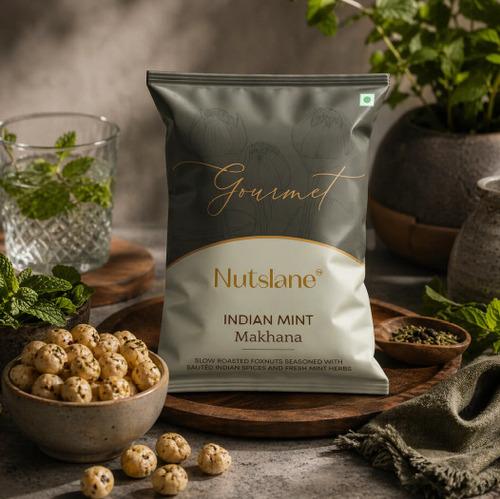 Mint Flavoured Makhana | Roasted Fox Nuts | Refreshing Healthy Snack Pouch