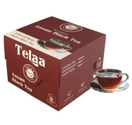 Assam Black Tea Capsules - Premium Black Tea Pods by Telaa | Nespresso Compatible | Intensity 4/10