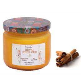 Royal White Oud VELVET Designed Candles