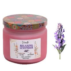 Relaxing Lavender VELVET Designed Candles