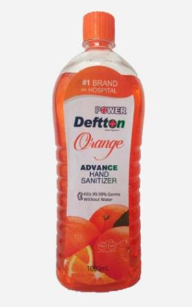 1000ml Deftton Orange Hand Sanitizer Gel