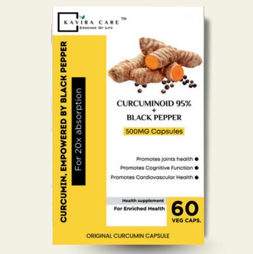 CURCUMINOID 95% + BLACK PEPPER 500MG Capsules Health supplement